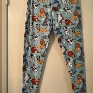 Disney Blue Cartoon Character Leggings size L